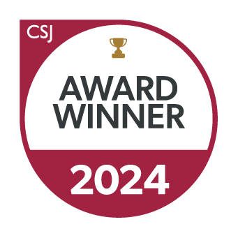 CSJ Award Winner badge for 2024.